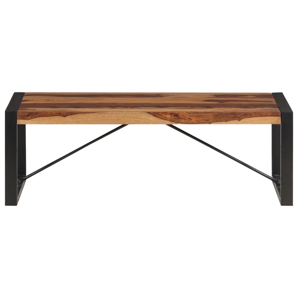 Industrial Rectangle Coffee Table 47.2"x23.6"x15.7" Solid Sheesham Wood J641