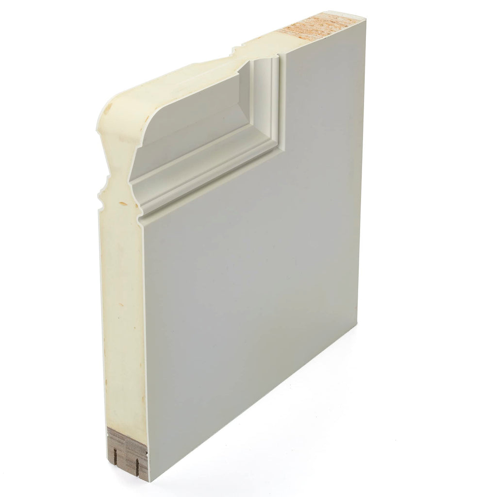 Steel Primed Left Hand In-Swing Prehung Front Door 1/2 Lite 2-Panel Clear Glass 36" x 80" Q393