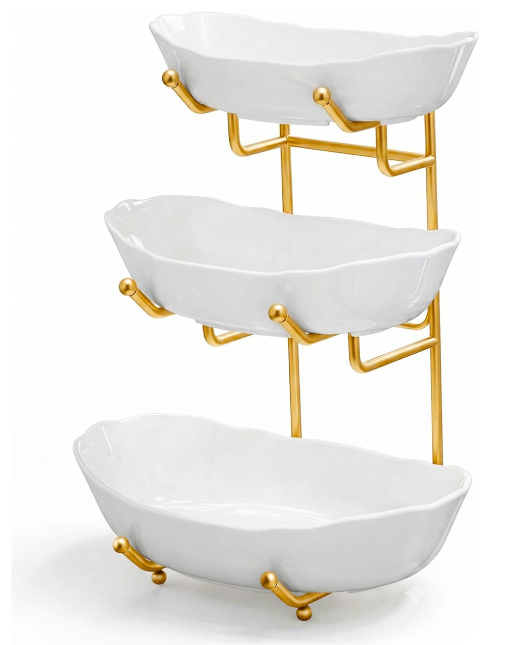 3 Tier Ceramic Fruit Bowl with Stand C2711
