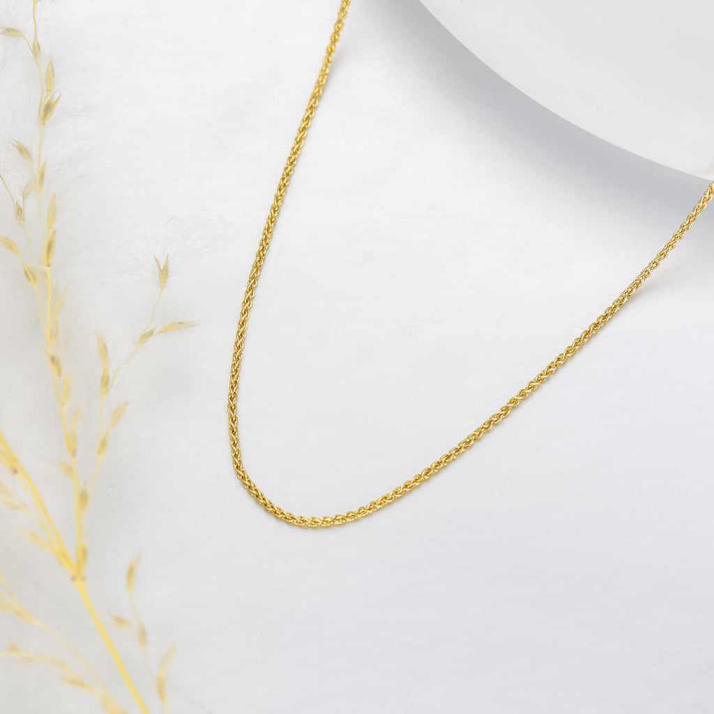 14k Yellow Gold Cuban Link Curb Chain Necklace E168