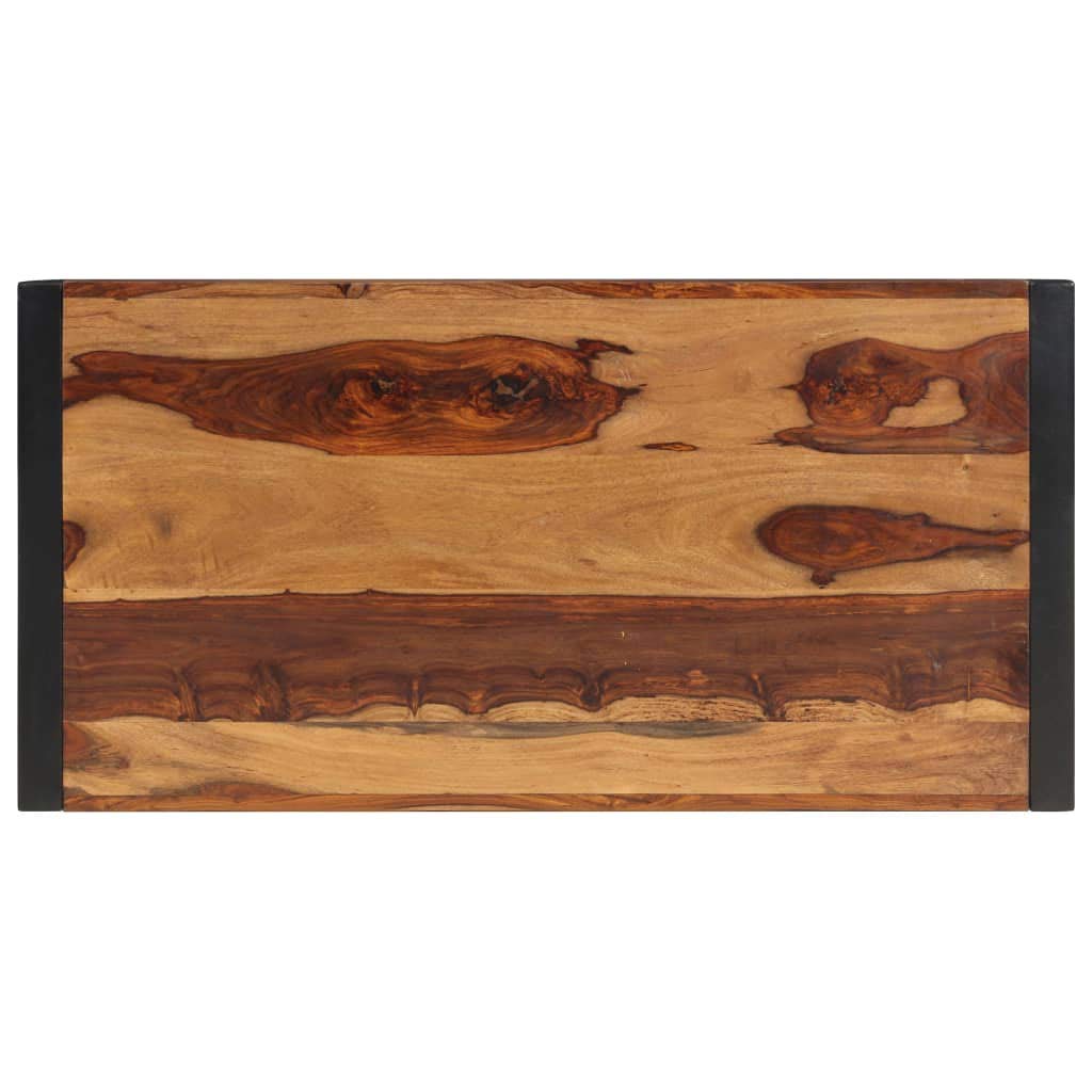 Industrial Rectangle Coffee Table 47.2"x23.6"x15.7" Solid Sheesham Wood J641
