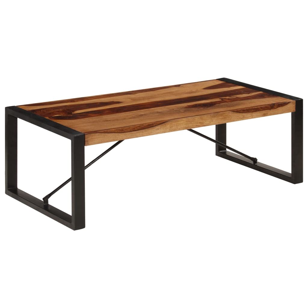 Industrial Rectangle Coffee Table 47.2"x23.6"x15.7" Solid Sheesham Wood J641