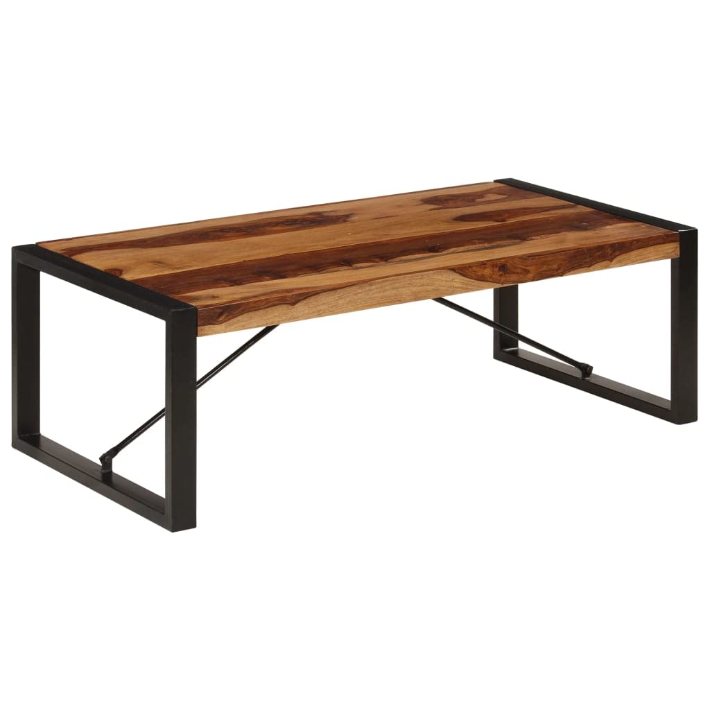 Industrial Rectangle Coffee Table 47.2"x23.6"x15.7" Solid Sheesham Wood J641