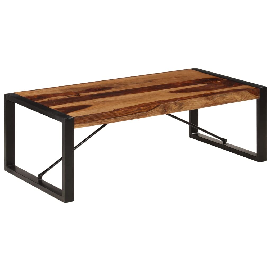 Industrial Rectangle Coffee Table 47.2"x23.6"x15.7" Solid Sheesham Wood J641