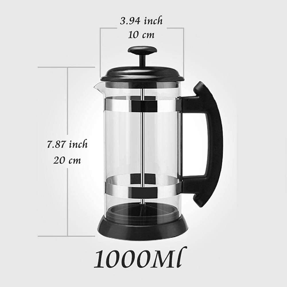 304 Stainless Steel Borosilicate Glass Coffee Maker 34oz J848