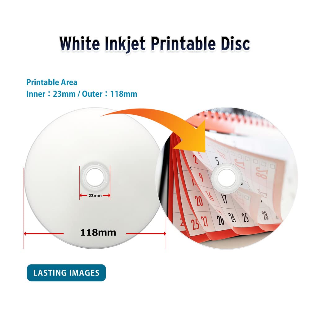 50GB BD-R DL Double Layer White Inkjet Hub Printable 10 pcs E27765