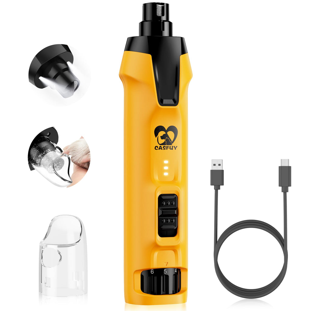 6-Speed Dog Nail Grinder with Dust Cap & 2 LED Lights & 2000mAh Battery X87069