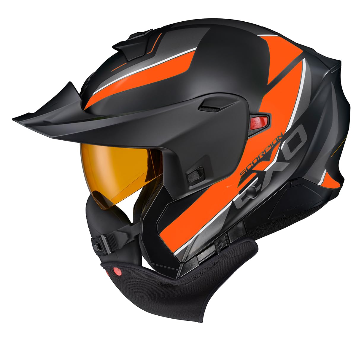 Orange Large Modular Snowmobile Helmet E7116