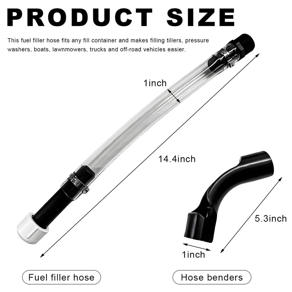 14" Transparent Gas Can Fuel Filler Hose S836964