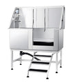 Stainless Steel Dog Grooming Tub with Stairs and Faucet K1923