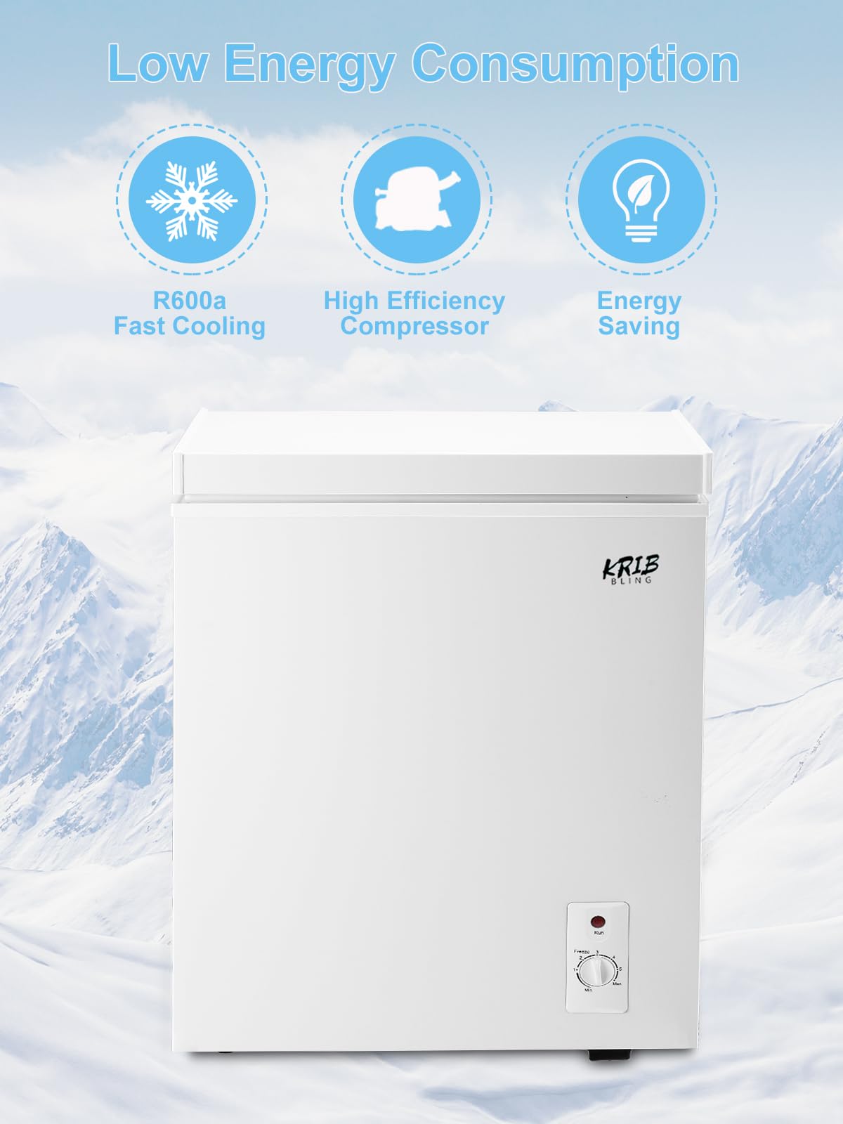 White 5.0 cu.ft Chest Freezer J907