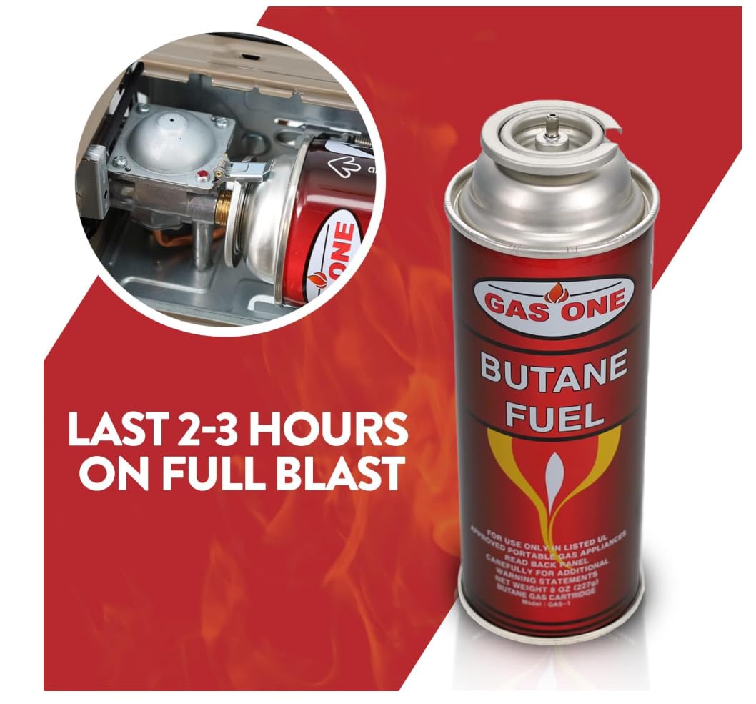 Butane Fuel Canisters 12 Count W303