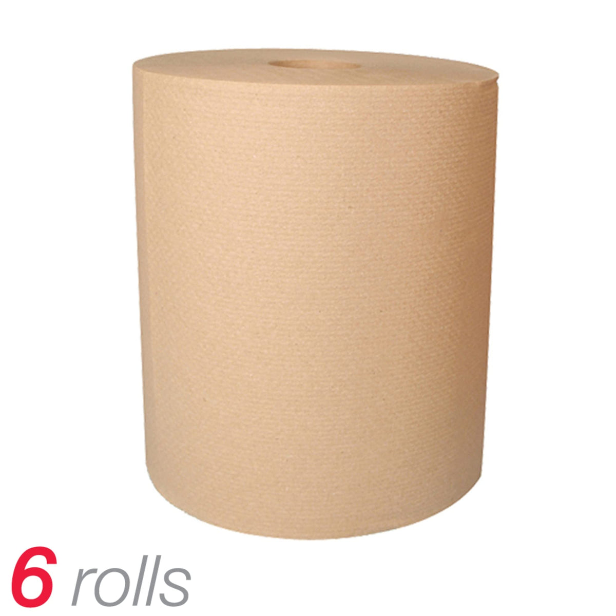 Hardwound Paper Towels, 8" x 800', 100% Recycled, Natural, Case Of 6 Rolls H359