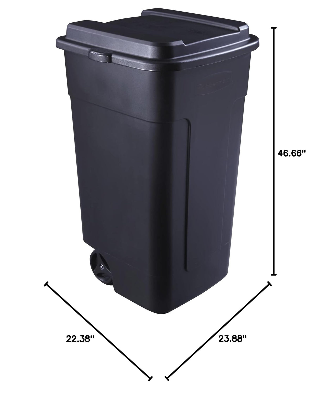 50 gal Wheeled Plastic Trash Can H55019