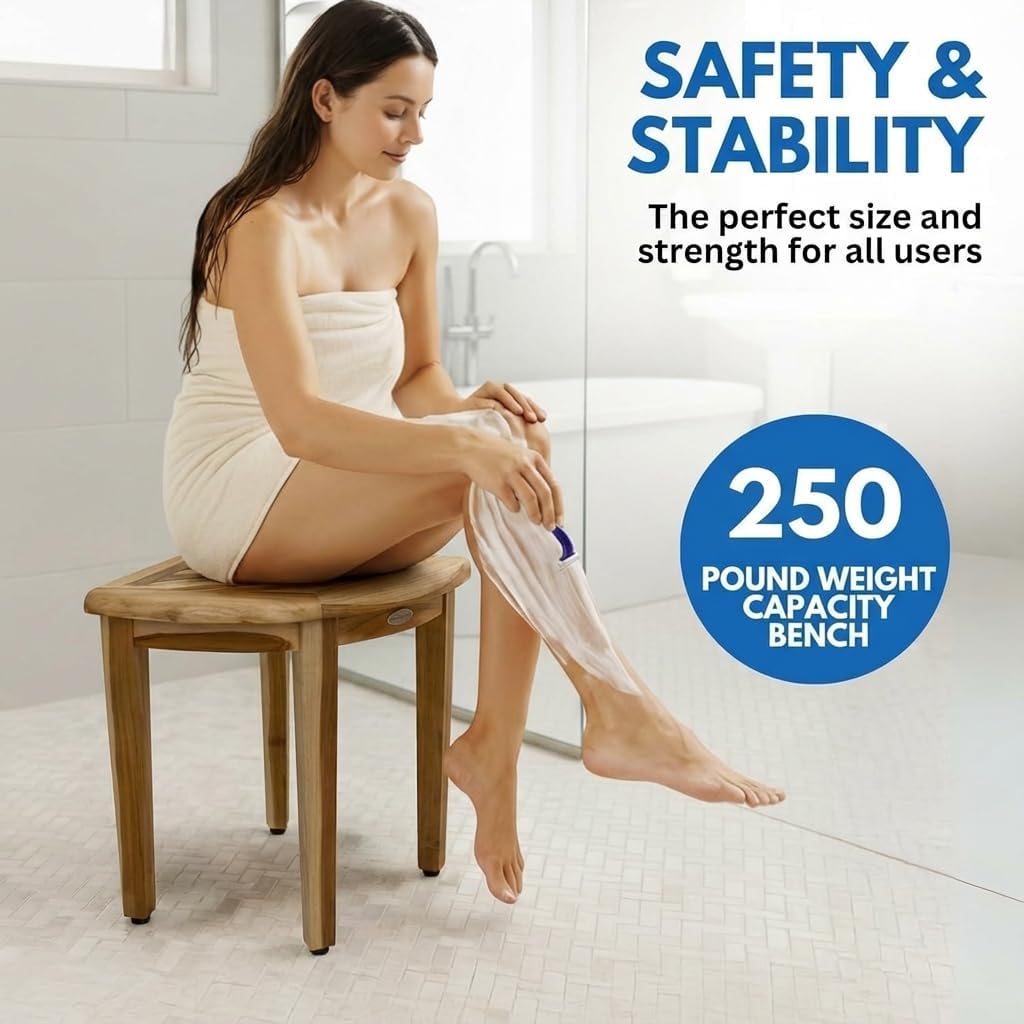 18” Teak Corner Shower Bench I65029
