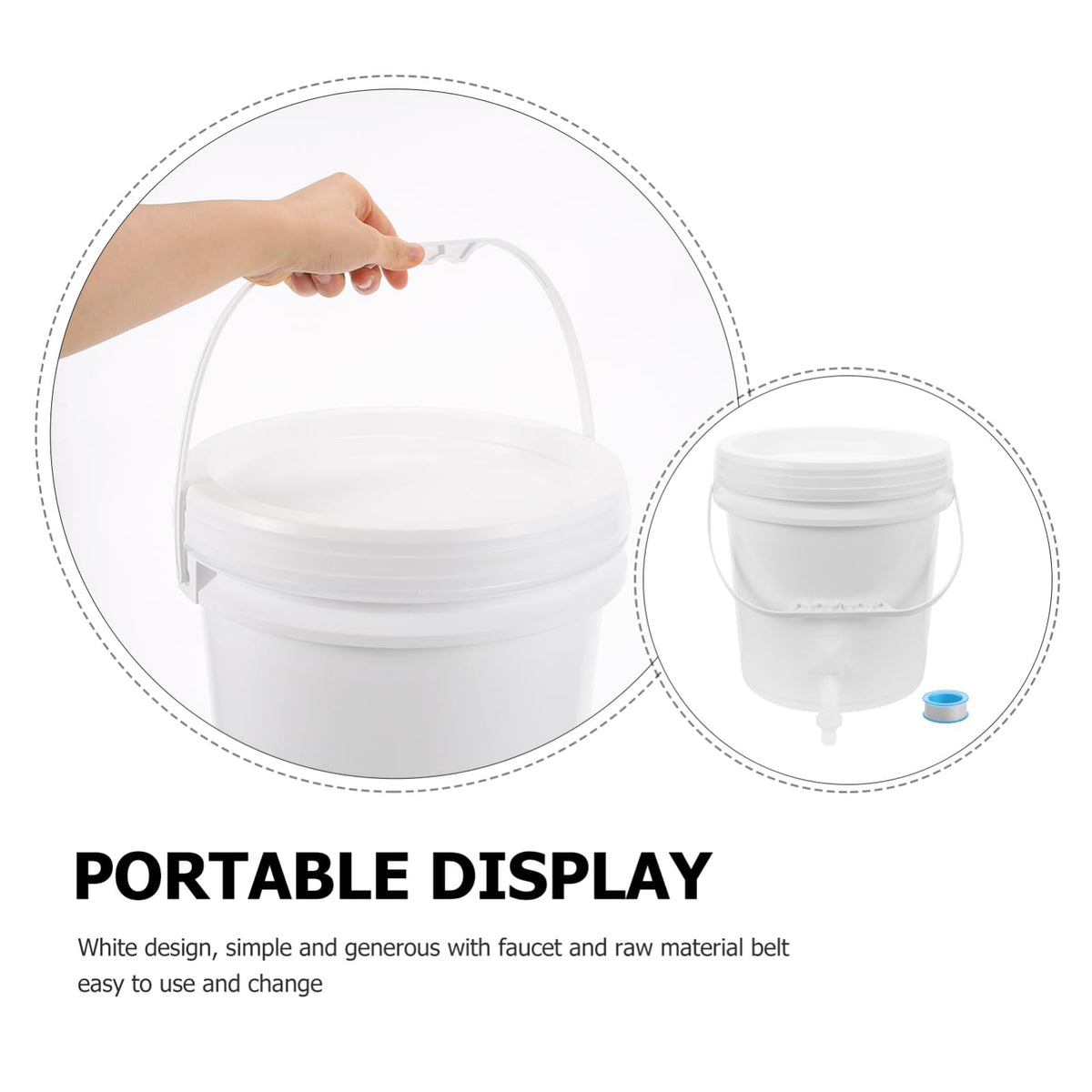 Outdoor Water Storage Bucket with Faucet 10l Capacity U6541