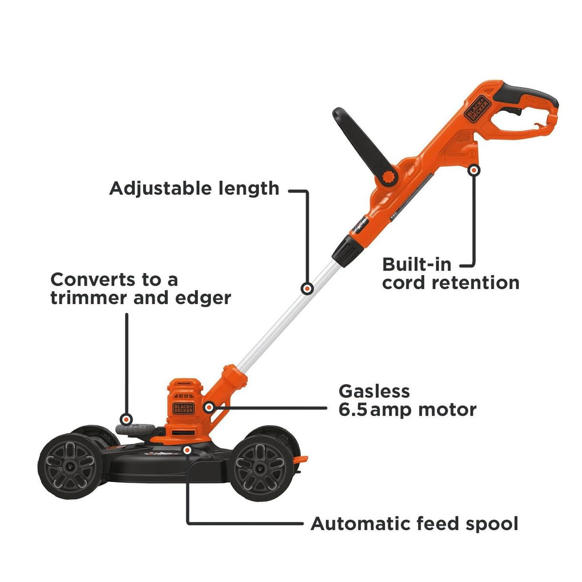 Corded 12-Inch 6.5 Amp Electric Lawn Mower Weed Eater and Edger Combo N29697