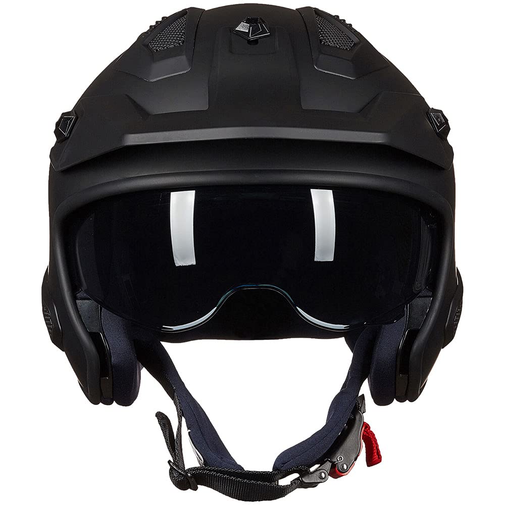Open Face 3/4 Half Motorcycle Helmet DOT Matte Black M W872