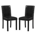 Faux Leather Upholstered Dining Chairs Set of 2 E347