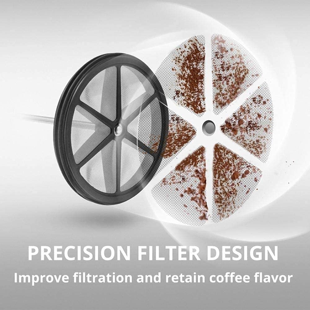 304 Stainless Steel Borosilicate Glass Coffee Maker 34oz J848