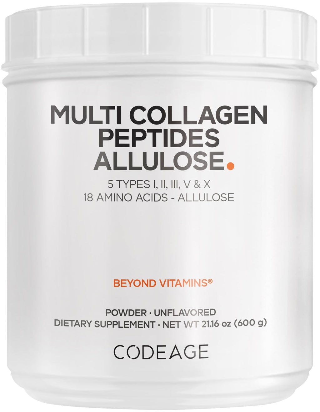 Unflavored Multi Collagen Peptides Powder 21.16 Oz T9219