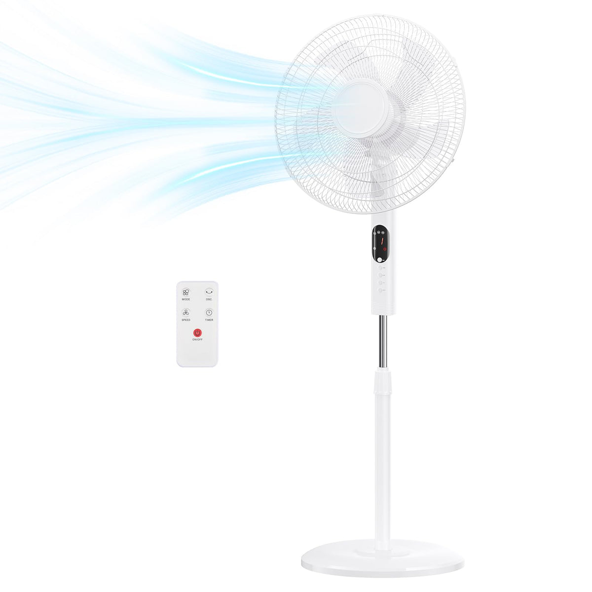 17" Oscillating Pedestal Fan with Remote P8022