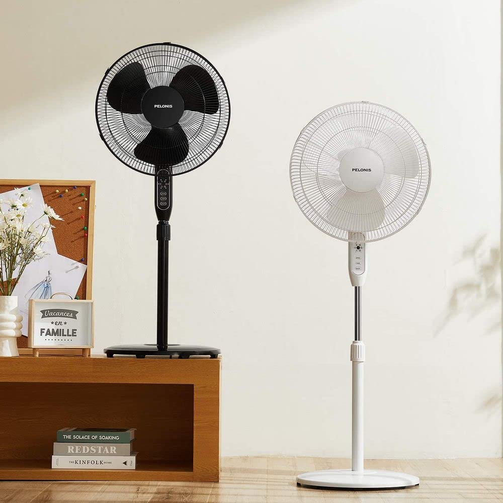 16" Adjustable Oscillating Pedestal Fan with Remote Q62346
