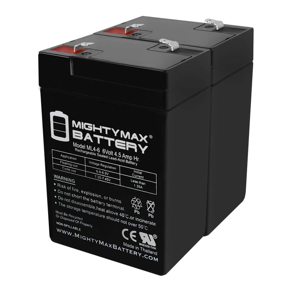 6V 4.5AH SLA Battery 2 Pack H1712