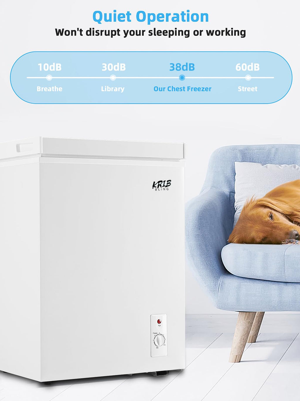 White 5.0 cu.ft Chest Freezer J907