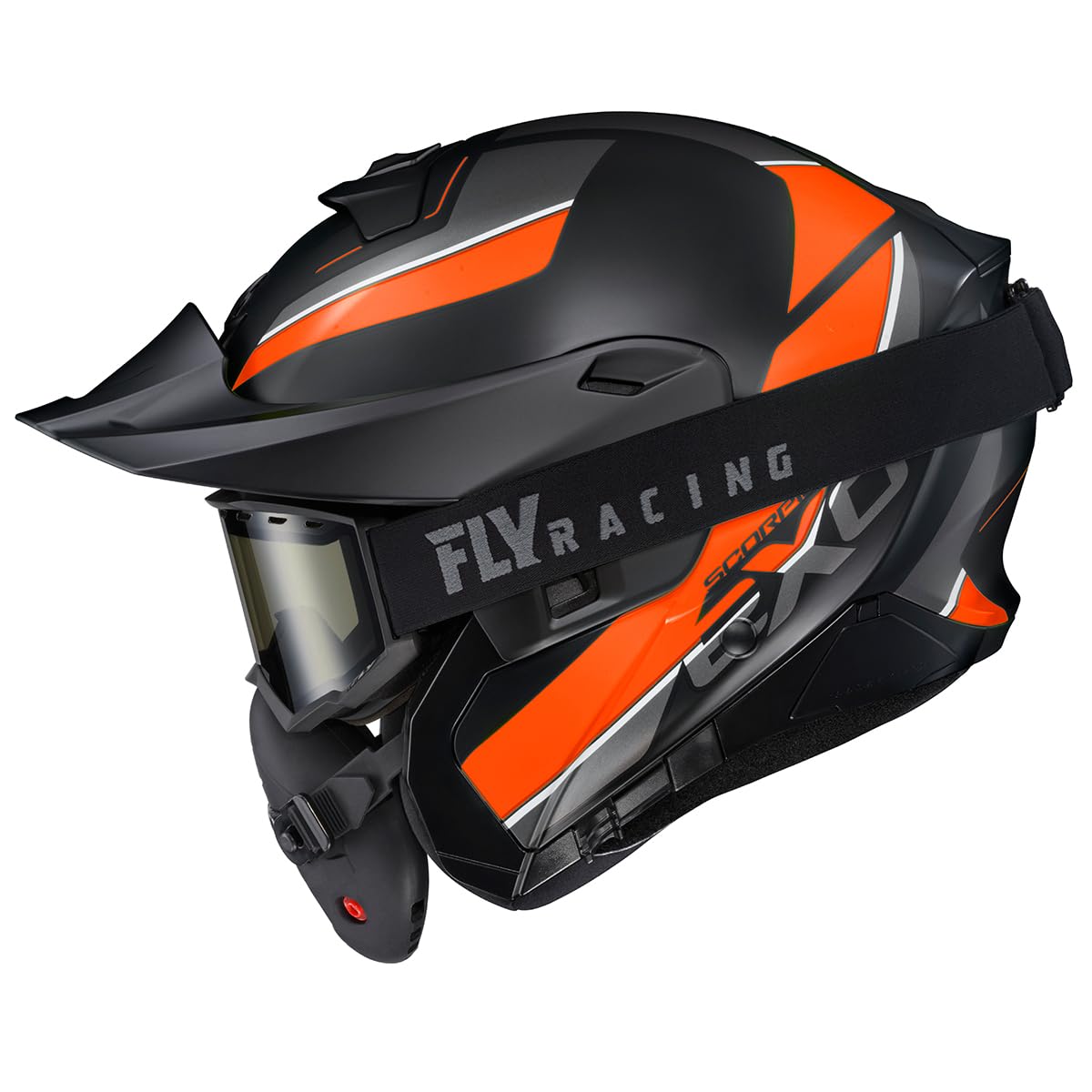 Orange Large Modular Snowmobile Helmet E7116
