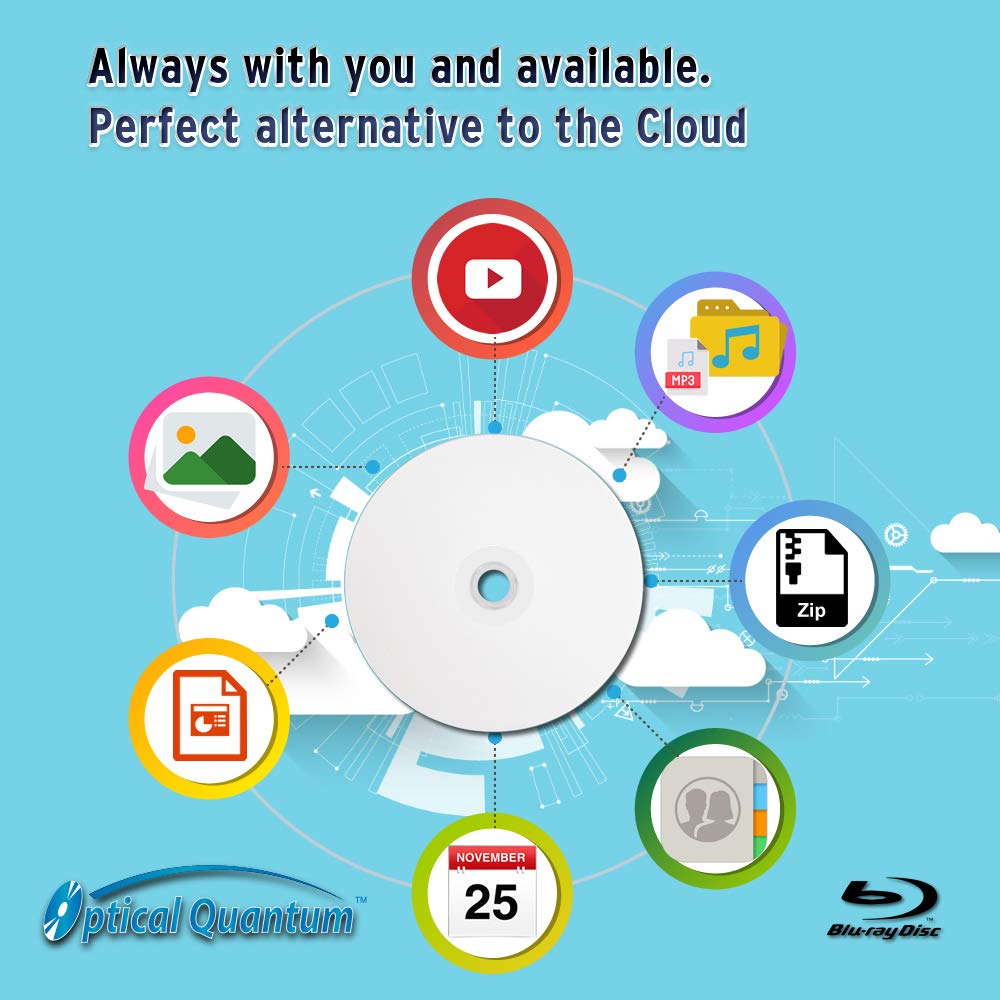 50GB BD-R DL Double Layer White Inkjet Hub Printable 10 pcs E27765