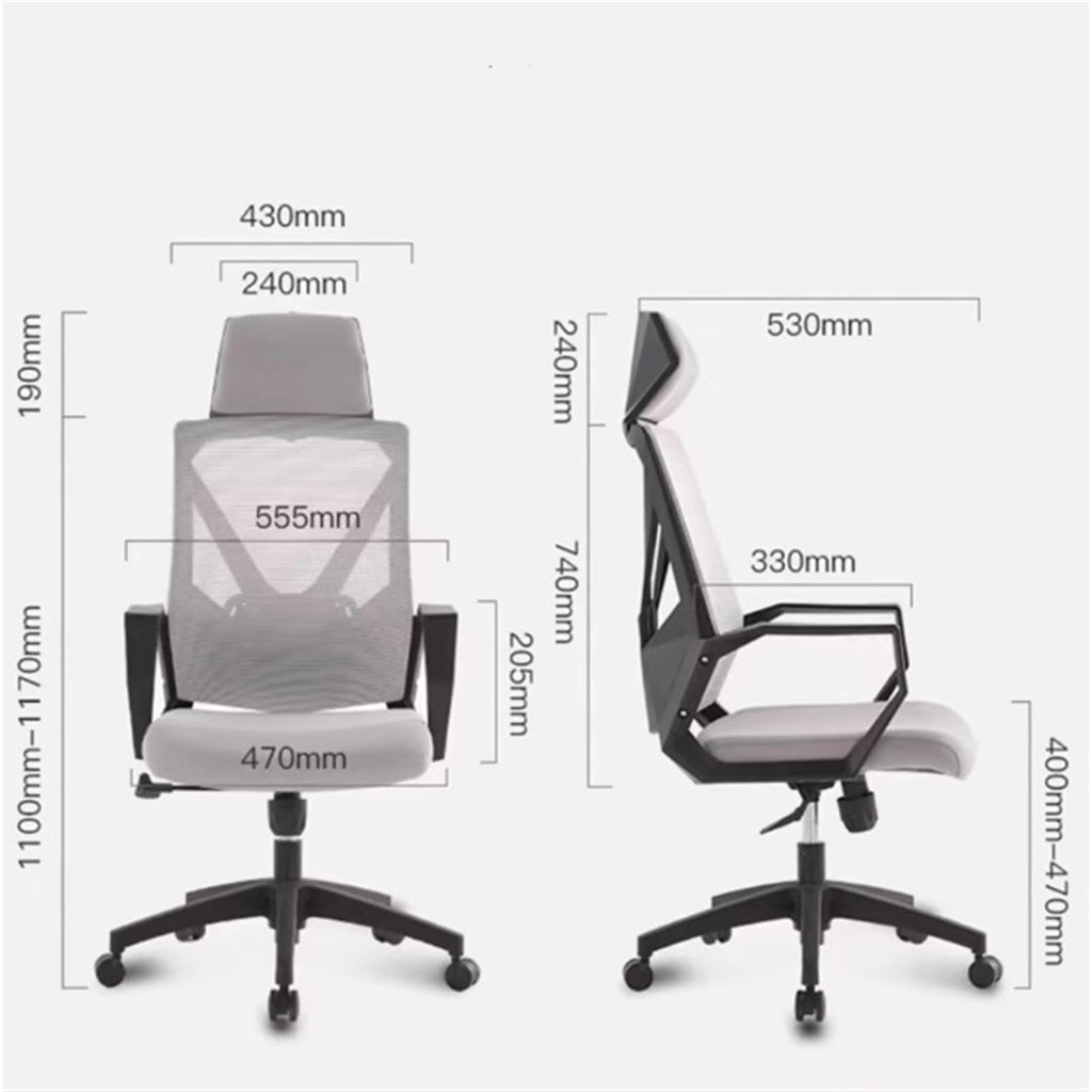Adjustable Swivel Ergonomic Mid-Back Mesh Office Chair with Wheels C962448
