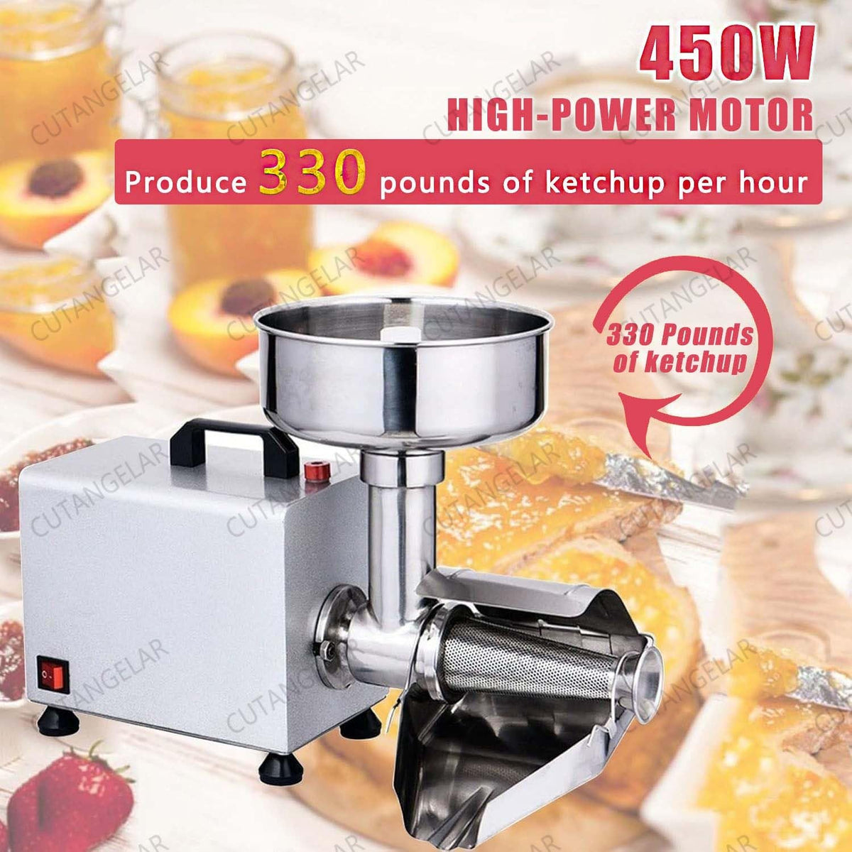 450W Electric Tomato Strainer with Seed Separator J594979