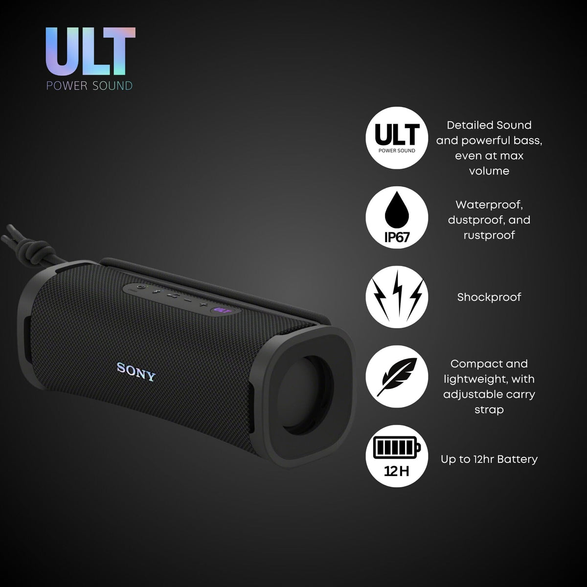 Black 2-Pack Portable Bluetooth Speaker Q920338