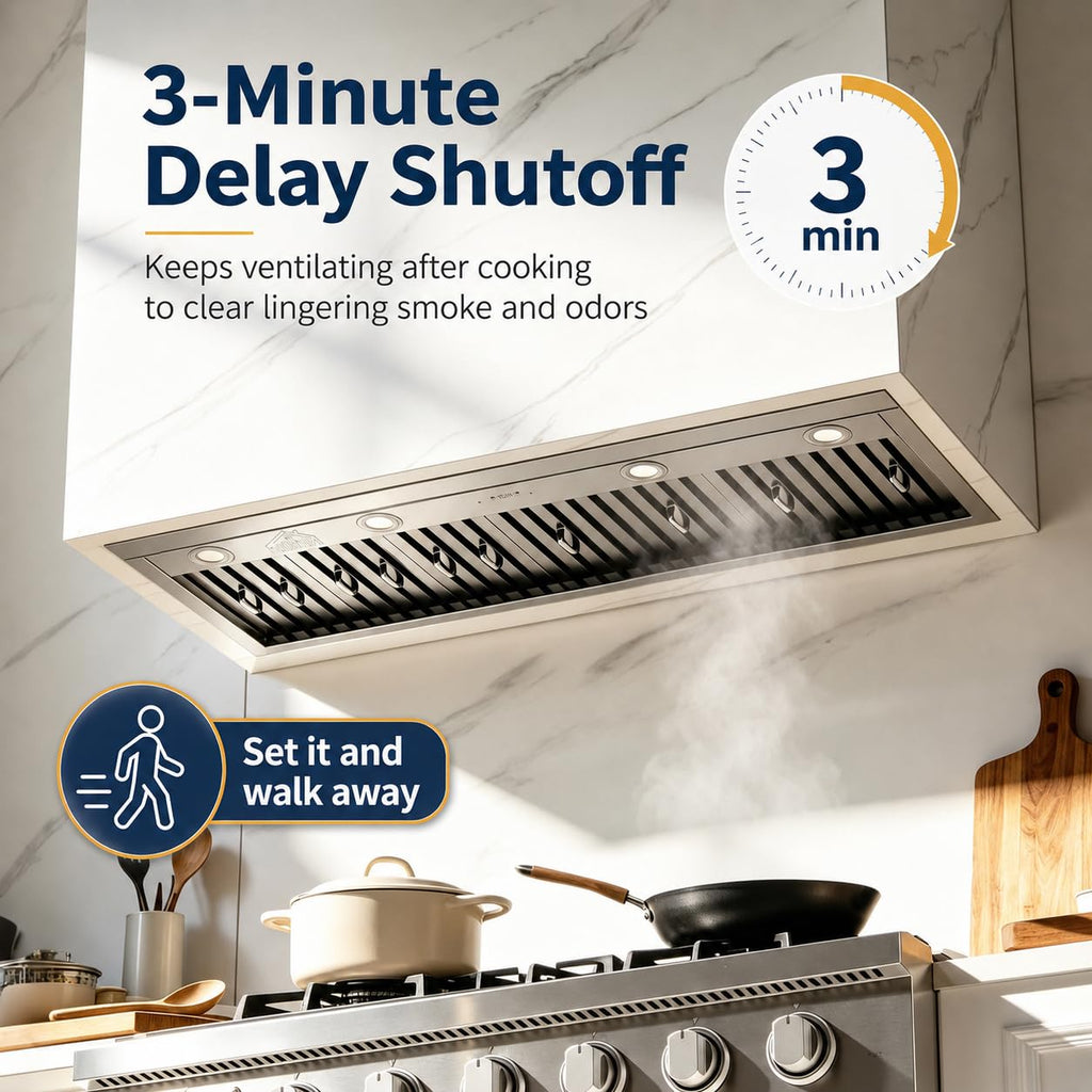 48 inch Stainless Steel Built-in Range Hood with Liner and Baffle Filter M631033