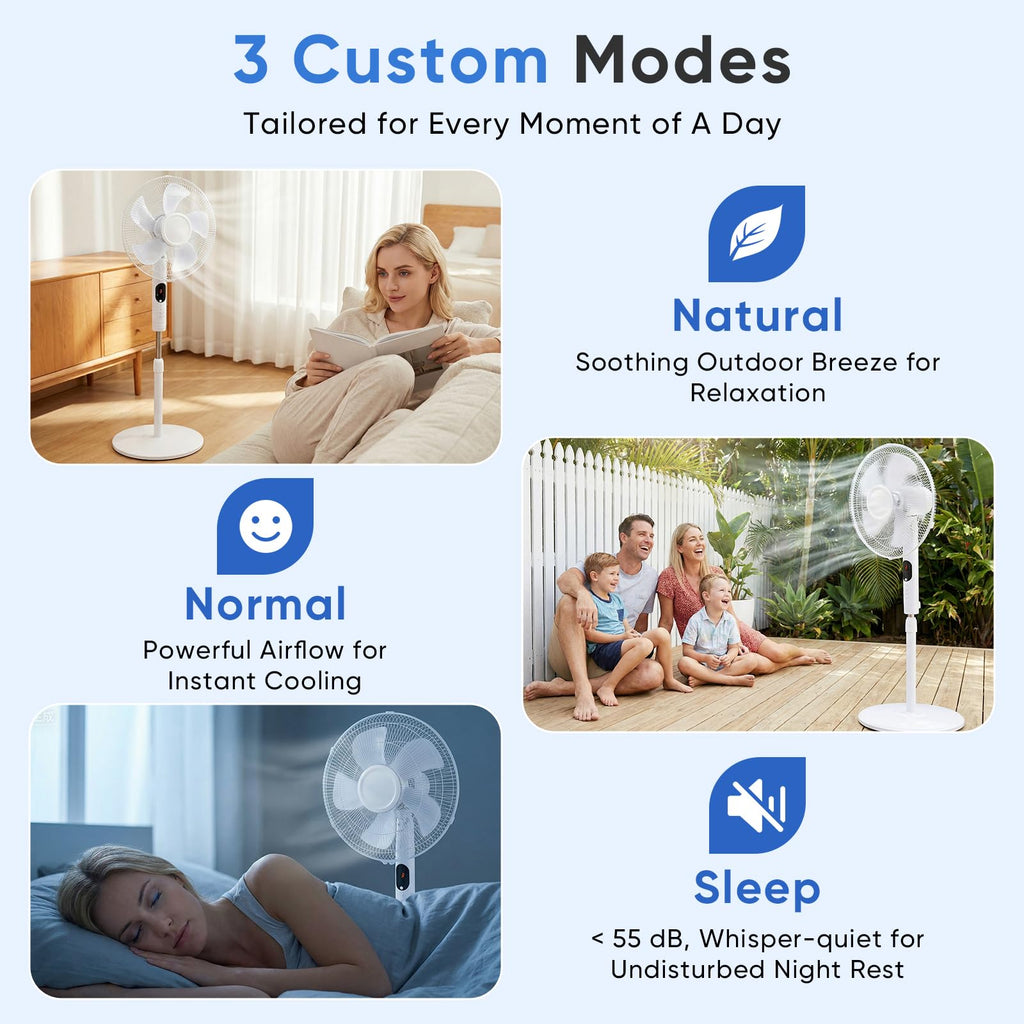 17" Oscillating Pedestal Fan with Remote P8022