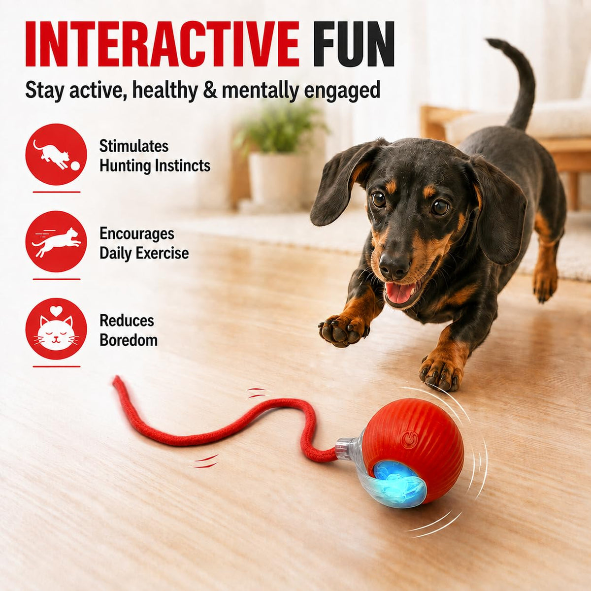 Automatic Rolling Electronic Cat Dog Toy U460