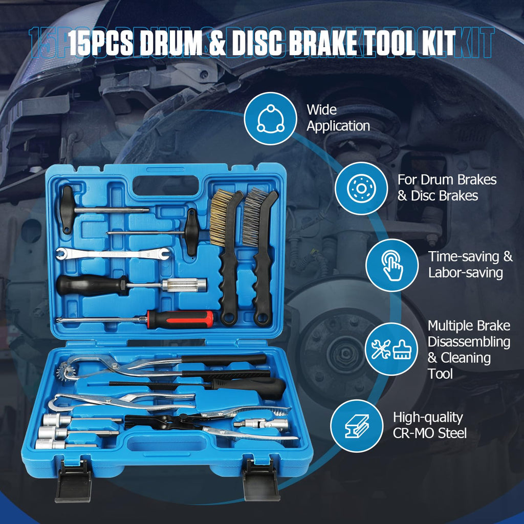 15 Pc Brake Drum Tool Kit W444