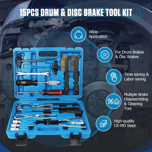 15 Pc Brake Drum Tool Kit W444