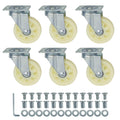 Nylon Caster Wheels with Dual Bearings, Pack of 6 V1093