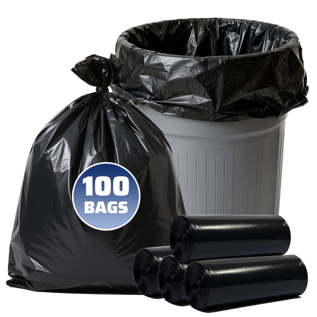 40-45 Gallon 100 Count 21 Micron HDPE Trash Bags L29865