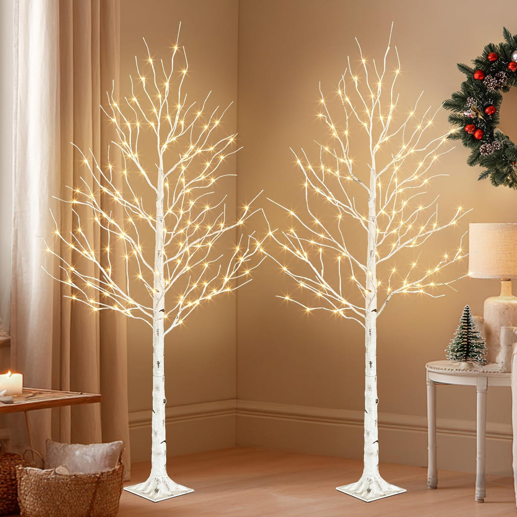 6ft Lighted Birch Tree W507