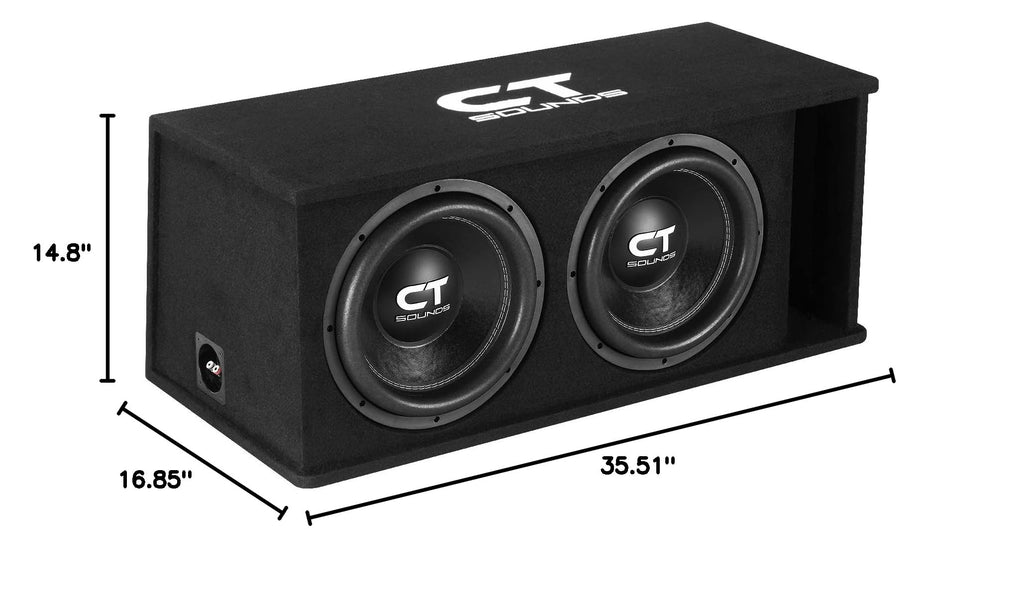 Dual 12” 2600W Ported Car Subwoofer Box E582