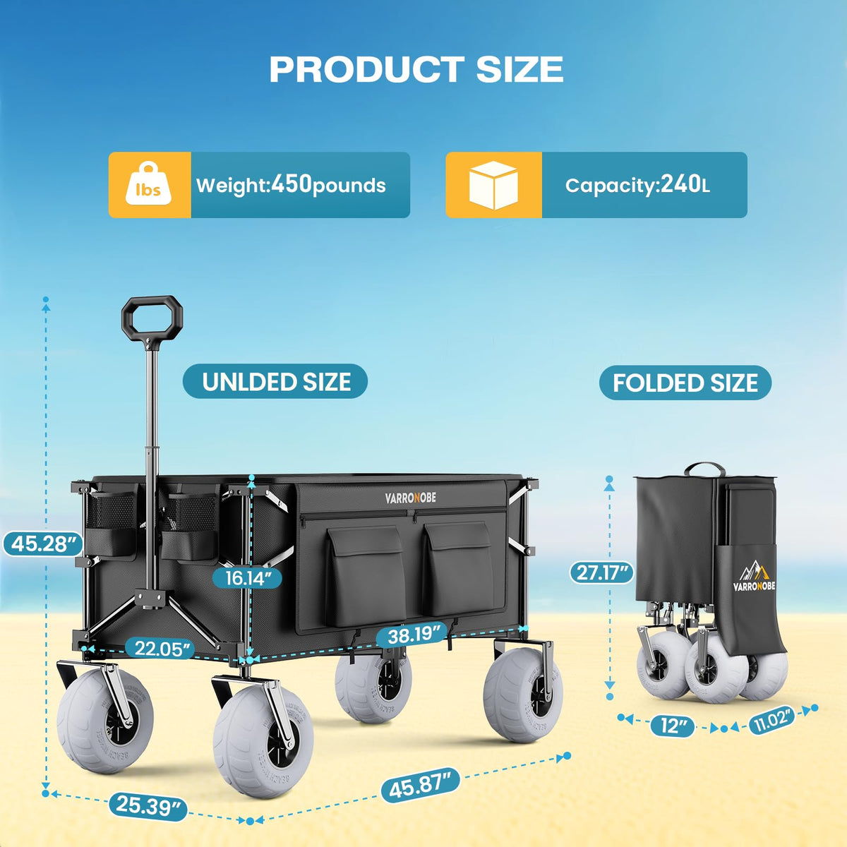 240L Beach Wagon with Balloon Wheels Z10243