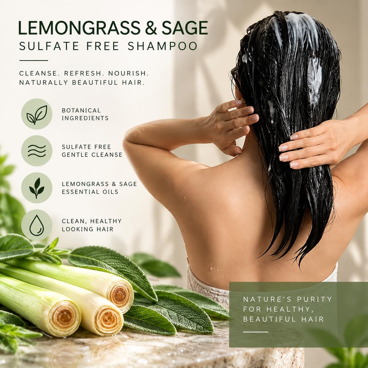 Sulfate-Free Shampoo & Conditioner Set 8 oz N161