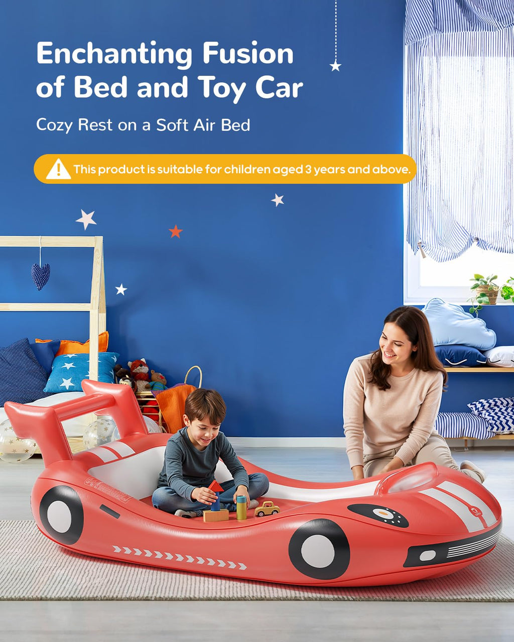 Inflatable Toddler Travel Bed with Electric Pump X8375