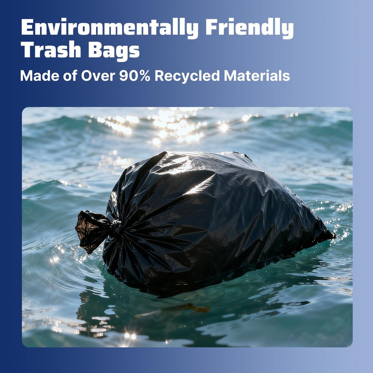 40-45 Gallon 100 Count 21 Micron HDPE Trash Bags L29865