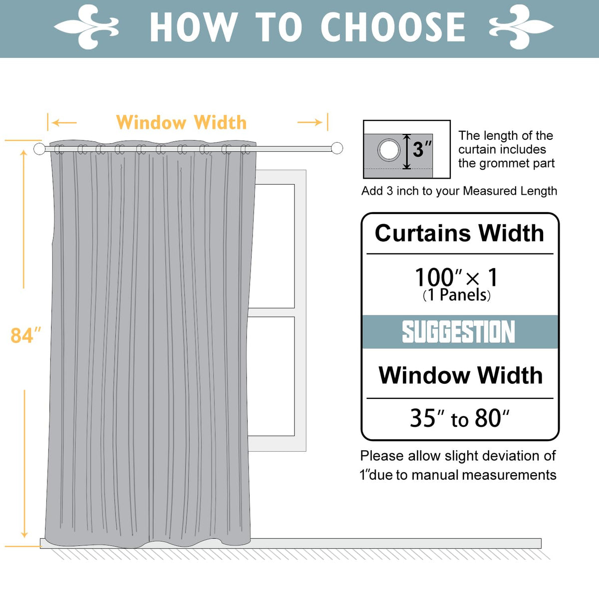 84 Inches Long Sliding Door Curtains Z1647