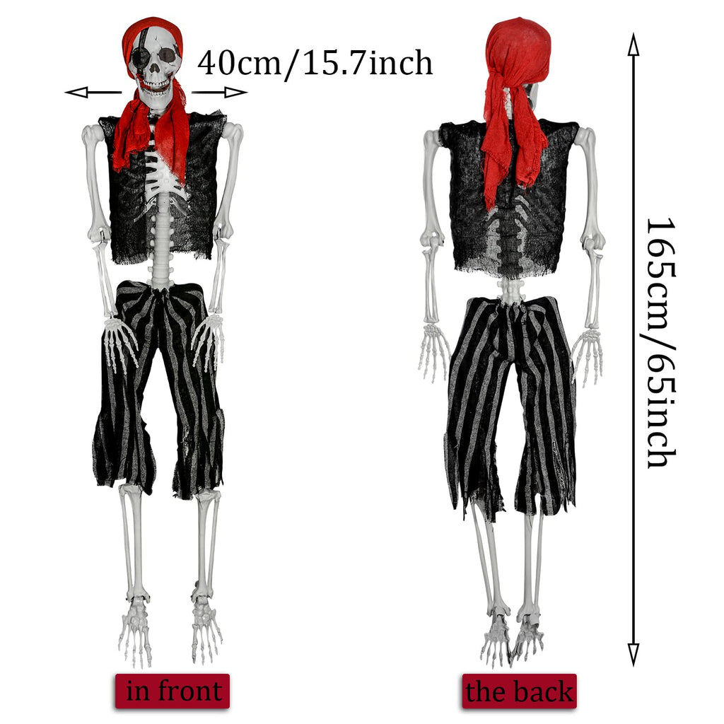 Life Size Pirate Skeleton with Movable Joints M2869