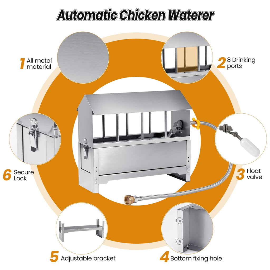 Stainless Steel Chicken Waterer B691